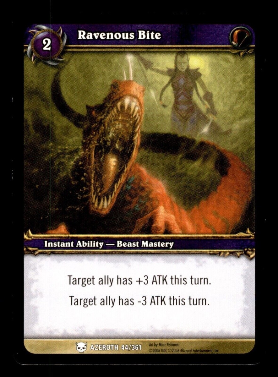 Ravenous Bite Azeroth 44/361 Common World Of Warcraft WOW TCG Card