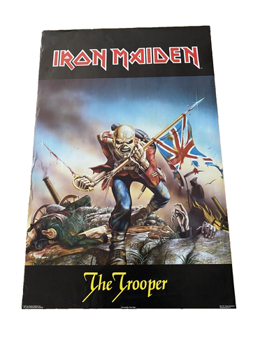 IRON MAIDEN The Trooper Vintage Poster 1984 Funky Ent. #1479 Derek ...