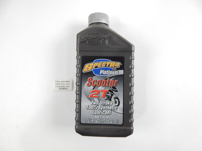 SPECTRO PLATINUM 2 STROKE 100% SYNTHETIC LUBRICANT SCOOTER MOTORCYCLES 1  LITER