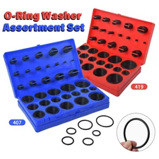 419pc Rubber O Ring Oring Seal Plumbing Garage Set Kit Assorted 32 Sizes Box