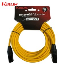 Kirlin 25FT XLR Male - XLR Female 20AWG Microphone Cable Yellow MPC-270 PB-25/YE
