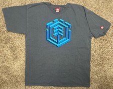 90s VTG Element T-Shirt Men Size Large Skateboards Logo Gray Skate Made In USA