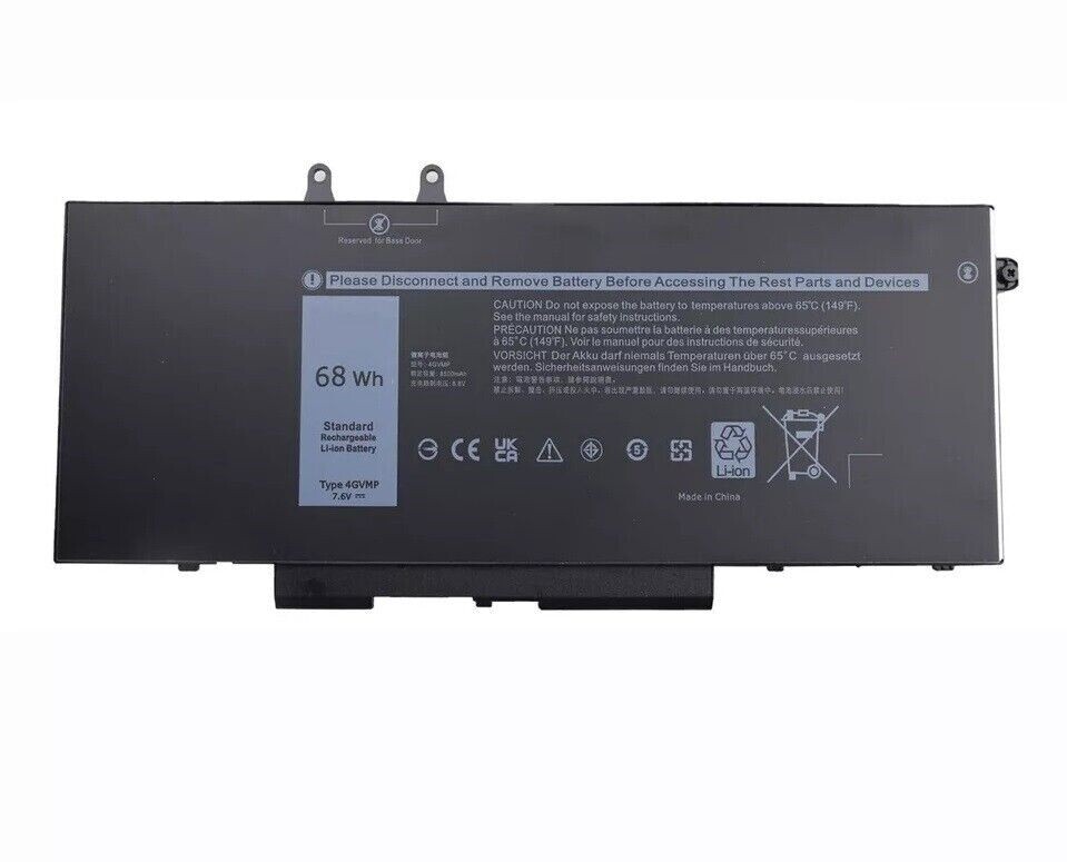 New 4Cell 68Wh 7.6V Battery 4GVMP For Dell Latitude 5410 P98G007