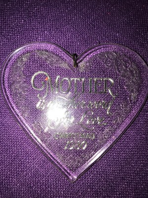 VTG Hallmark Christmas 1980 heart Ornament Mother is Another Word for Love