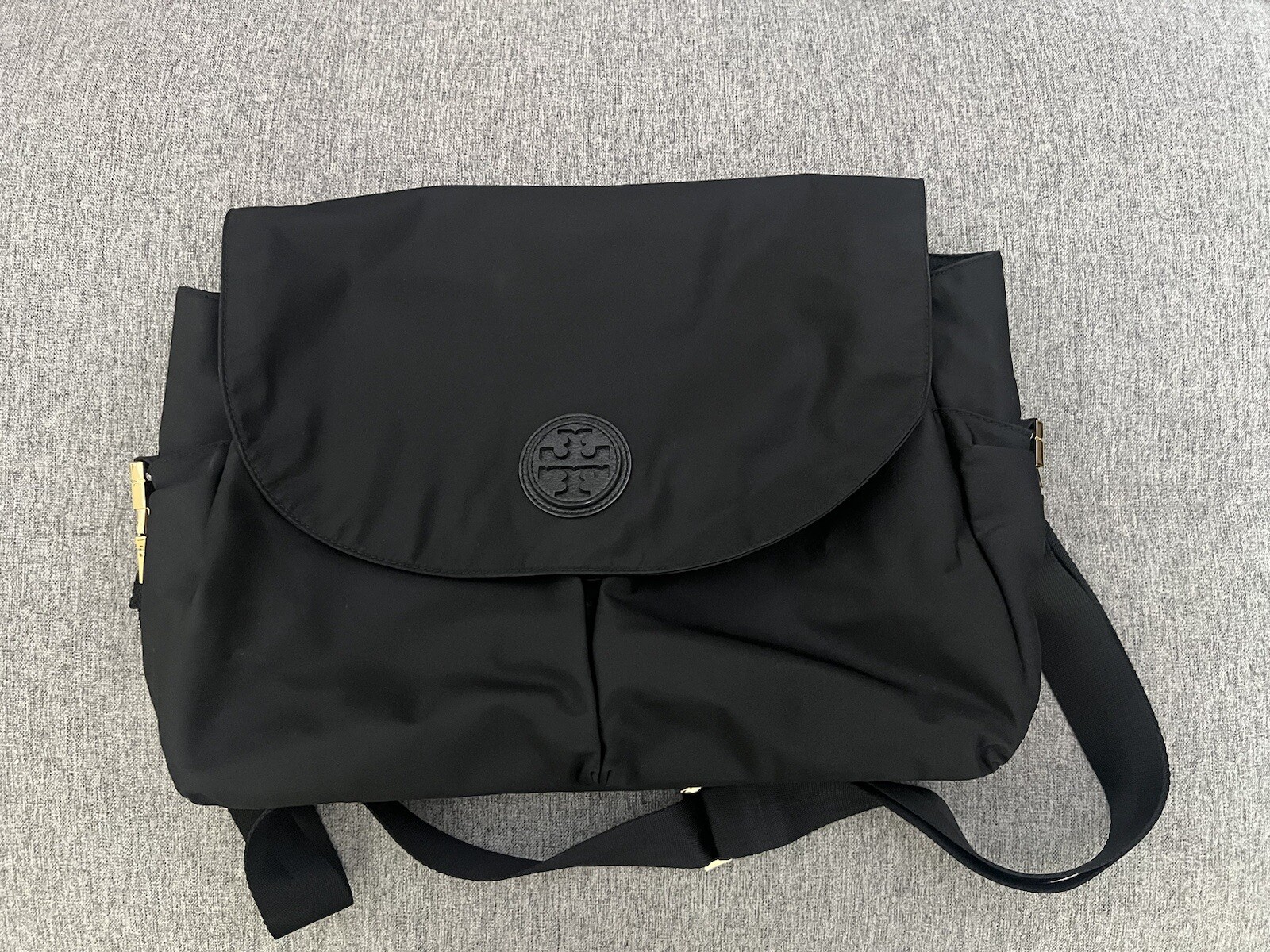 Tory Burch Black Marion Nylon Messenger Baby Bag eBay