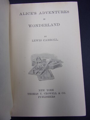 Alices Adventures In Wonderland Book Antique Thomas Crowell 1893