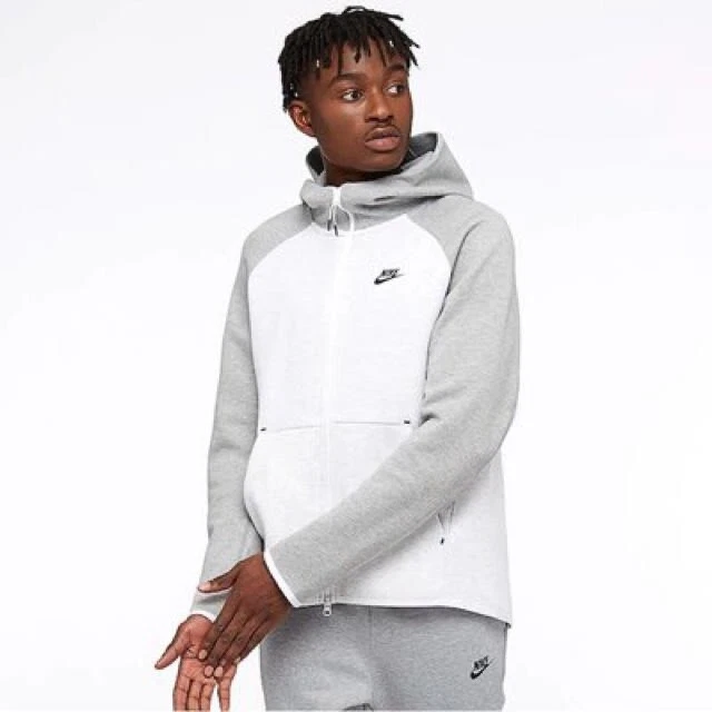 NIKE SPORTSWEAR TECH FLEECE FULL ZIP HOODIE 928483-052 Grey (MEN 