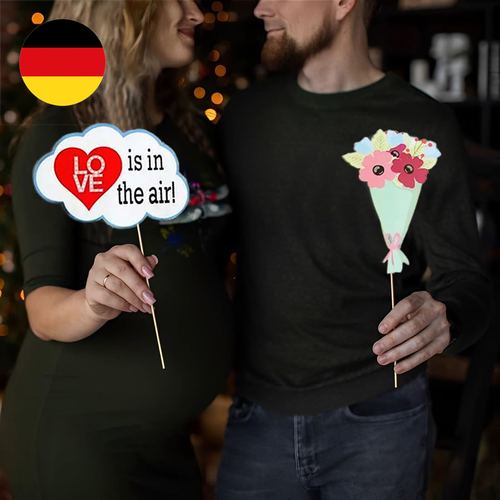 Hochzeit Fotoautomat Requisiten 22 Stk Foto Booth Props Photo Fotobox Accessoire - Bild 2 von 6
