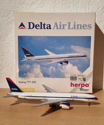 Herpa Wings 1:400 B777-200 Delta Airlines