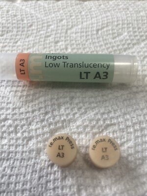 *2-Pieces* Ivoclar Vivadent IPS e.max Press Ingots LT A3 Refill 605275