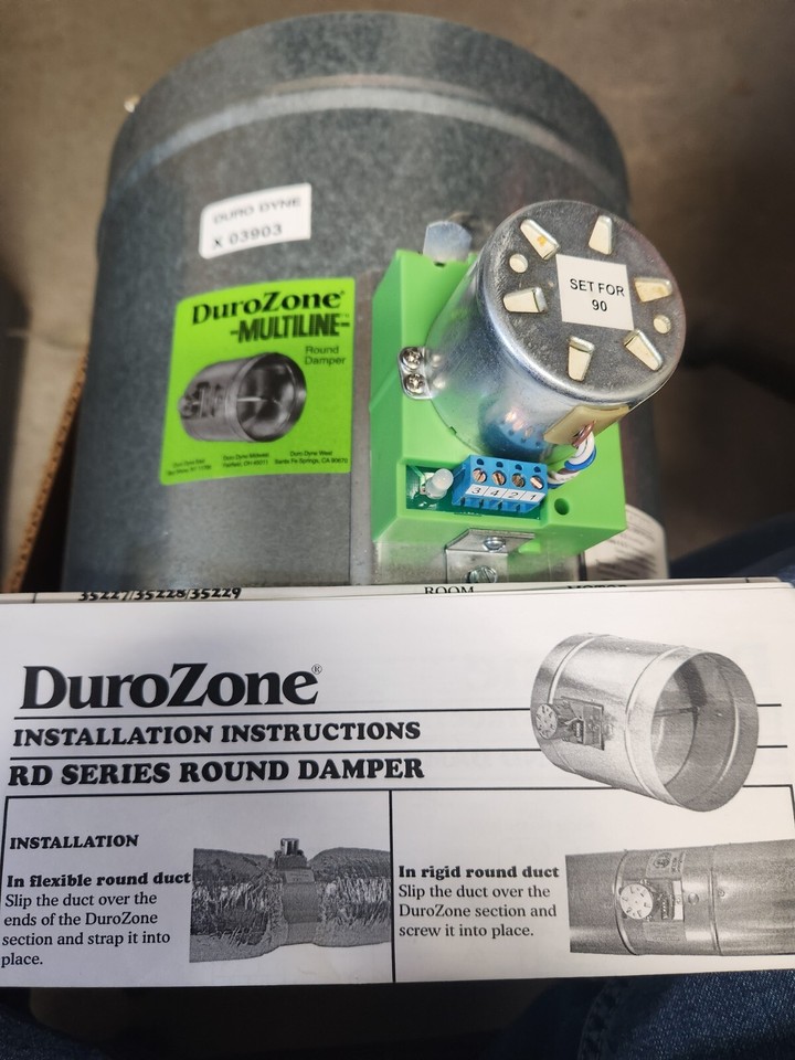 durozone 10" 24v power open damper eBay