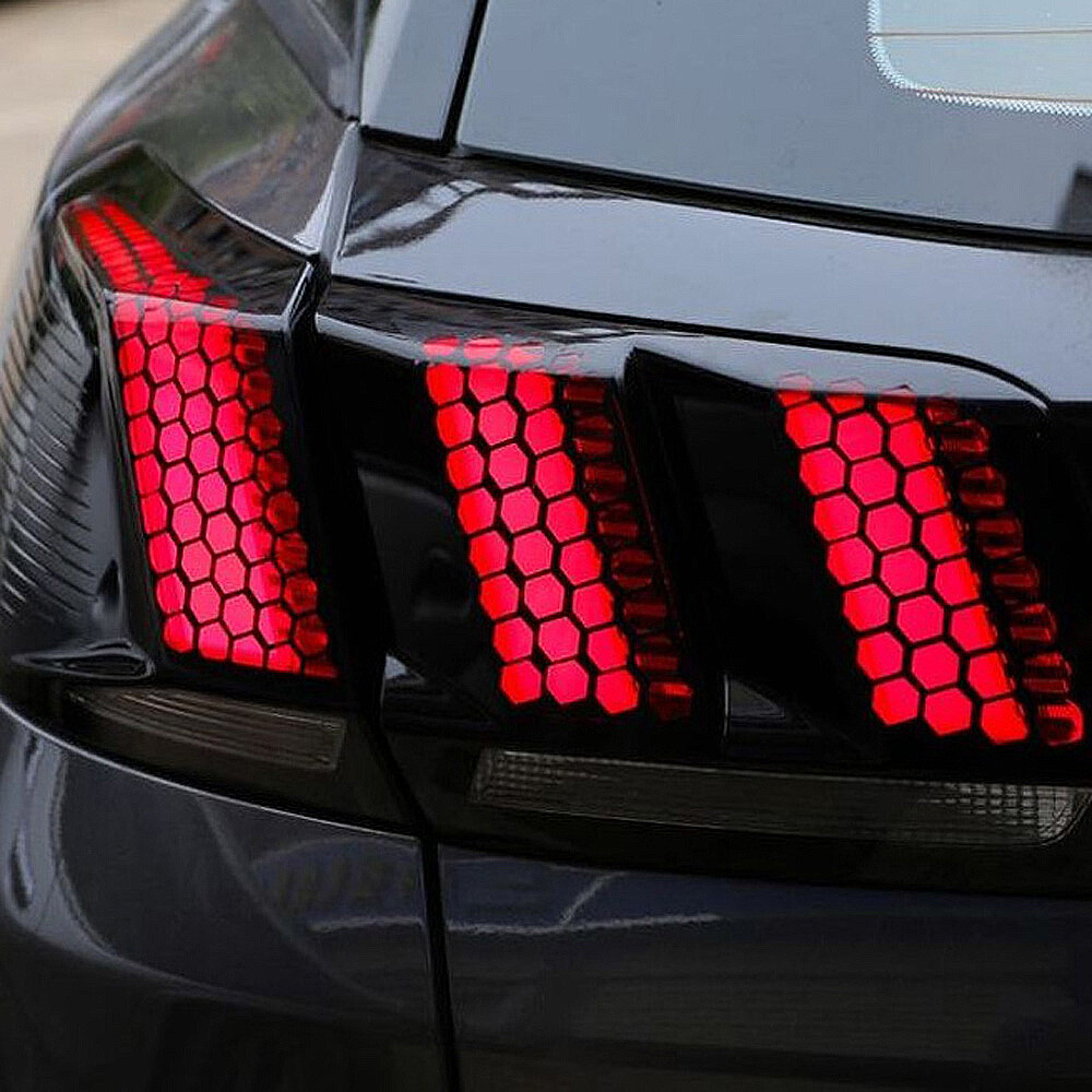 Car Tail Light Cover Black Sticker Taillamp Decal 48x30cm