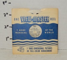 1952 View-Master Single Reel 701 Day at the Circus Ringling Brothers w/Sleeve