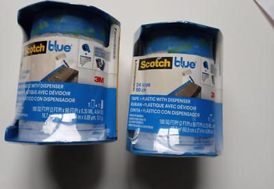 2x | 3M Scotch | 24'' x 90' | Pre-Taped Painter's Plastic With Dispenser