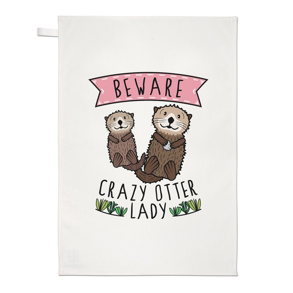 Beware VerrüCkte Otter Damen Geschirrtuch SpüLlappen Lustig Tiere-image