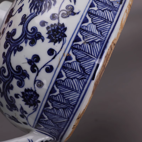 Sammlerstück Kunst chinesische Hand blau & weiß Porzellan Phönix Taepot - Bild 7 von 10