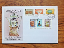 Europa 76 Cermaic Art  Isle of Man 1976  First Day Cover .   Free UK Postage