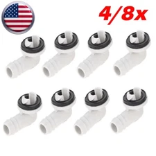 Air Conditioner AC Drain Hose Connector Elbow Fitting Rubber Ring Parts 4/8pcs
