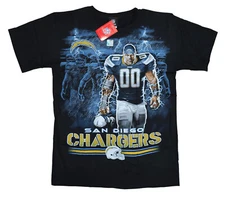 NFL Team Apparel Liquid Blue Player Tunnel Graphic Print Men's T-Shirt NWT