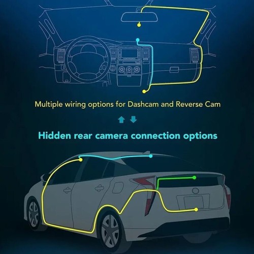 EV Pure - 1080P Full HD Dash Cam with 32GB SD Card, 4 inch Screen, 3 Cameras - Picture 13 of 16