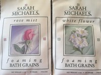 Sarah Michaels Rose Mist White Flower Foaming Bath Grains Women 2 Oz Vintage Sarah Michaels Rose Mist White Flower Foaming Bath Grains Women 2 Oz Vintage