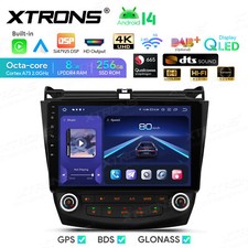 QLED 10.1" Android 14 256G Car GPS Stereo Radio HiFi DTS DSP For Honda Accord 7
