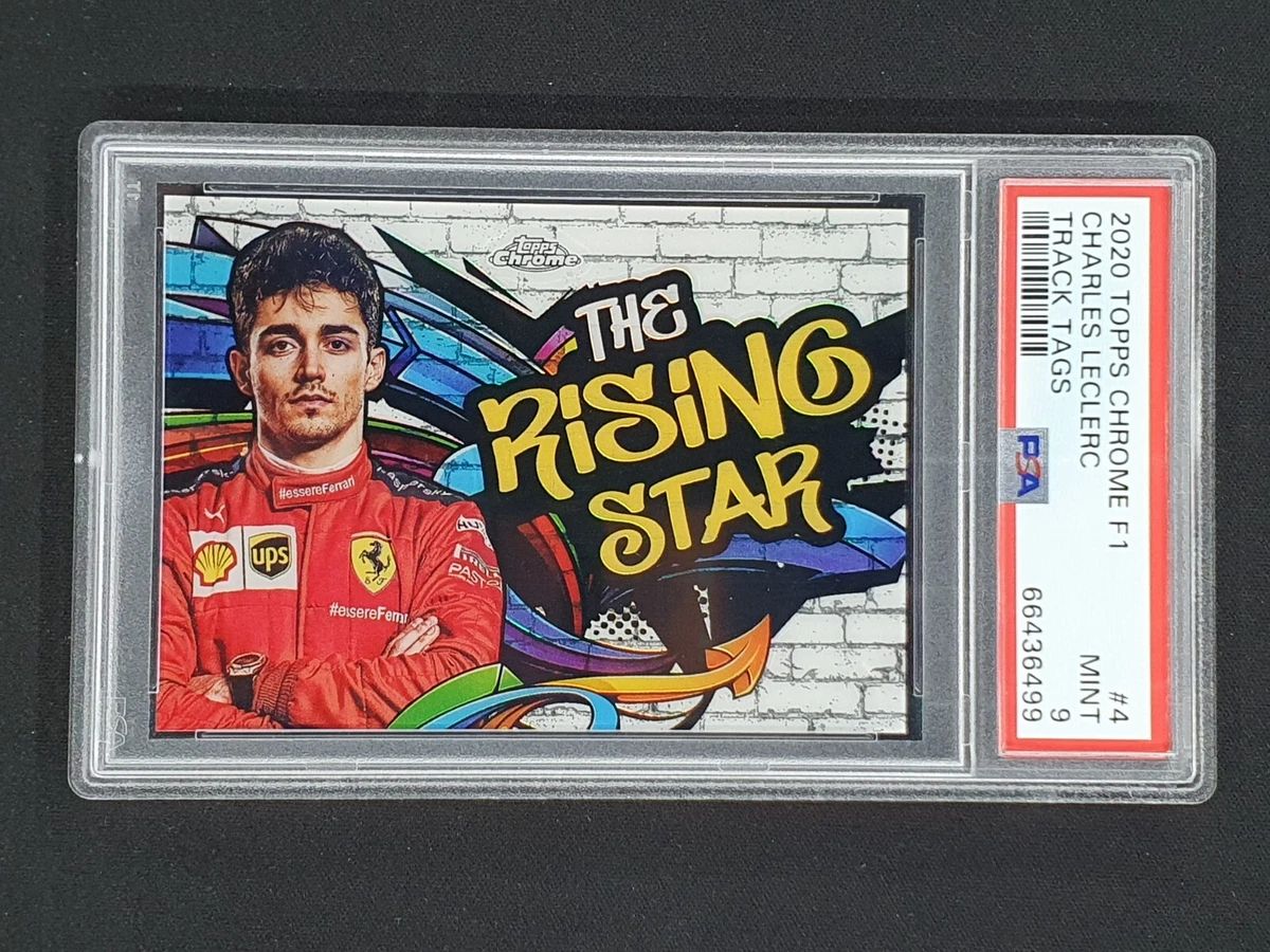 2020 TOPPS CHROME F1 CHARLES LECLERC TRACK TAGS PSA 9 #4