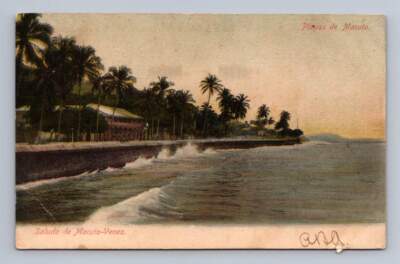 Macuto Venezuela ~ Antique Postcard Stamp Cover to Two Rivers Wisconsin 1911