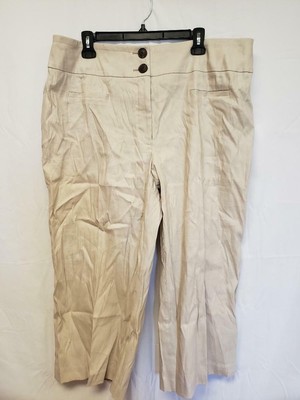 MSRP $80 Alfani Womens Capris Beige 