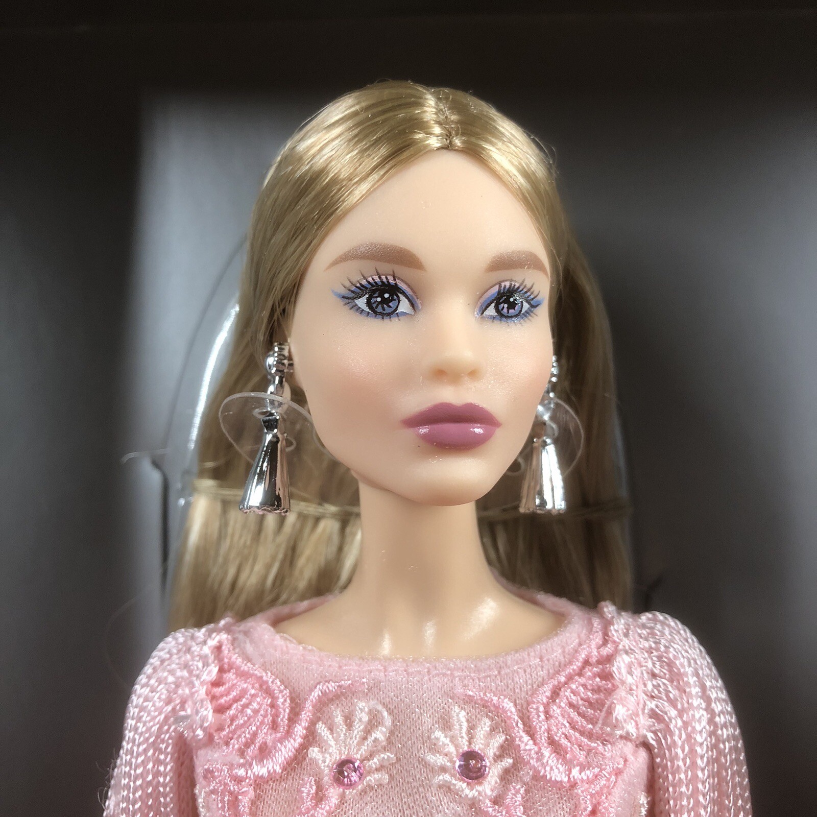 PLATINUM LABEL Blush Fringed Gown Barbie Doll 2017 Barbie Fan Club