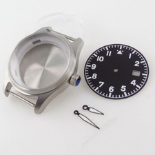 39mm Sapphire Glass Watch Case Fit NH35 NH36 MOVEMENT case dial hand 