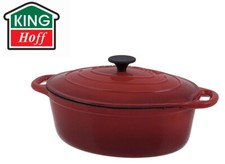 NEU! Emaillierte Gusseisen-Kasserolle 4,5L | Für alle Kochfelder- Rot - KH2265