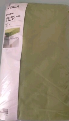 Ikea Dvala Spannbettlaken Baumwolle UK-Größe - Doppelbett (135 x 190) - GRÜN
