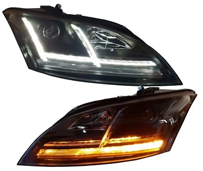 Scheinwerfer für Audi TT 8J 06-10 schwarz H7 DYNAMISCHER BLINKER links rechts - Bild 1 von 4
