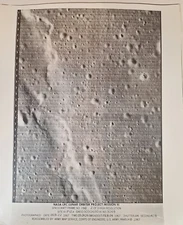 NASA Official Lunar Orbiter Project Mission III Photograph 20" X 24"