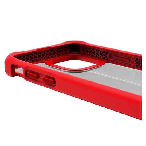 Itskins Hybrid Solid Case for iPhone 13 Pro Max/12 Pro Max - Red/Clear - Picture 3 of 5