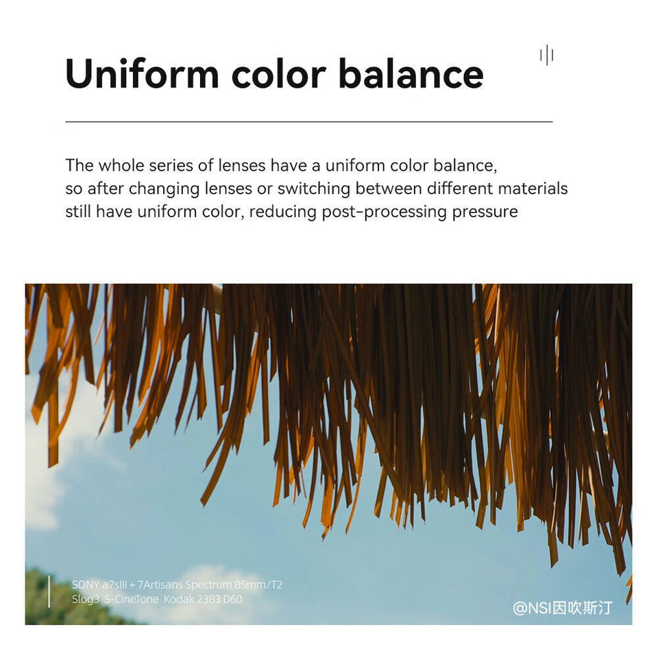 7artisans 35mm 50mm 85mm T2.0 Full Frame Cinema Lens for Canon Nikon Sony Leica - Image 4 of 4