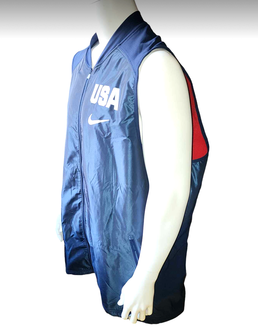 Nike Pro Elite Rio Olympic 2016 Mens Basketball Jacket Vest Navy