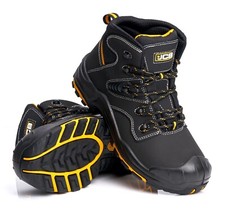 MENS JCB LIGHTWEIGHT LEATHER HEAVY DUTY SAFETY WORK BOOTS COMPOSITE TOE CAP SIZE