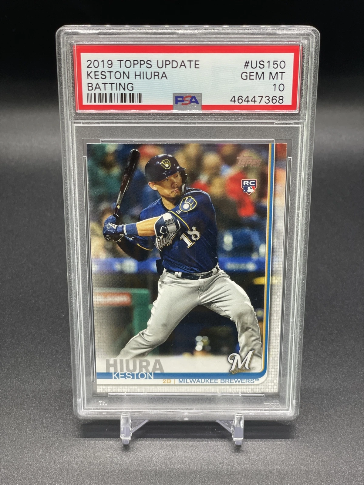 2019 Topps Update Keston Hiura RC #US150 PSA 10 Brewers