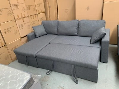 L Shape Couch Sofa Bed With Storage Underneath Reversible Chaise