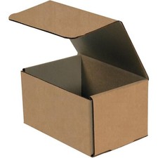 50 7" x 5" x 4" Kraft Corrugated Mailers Die Cut Tuck Flap Boxes
