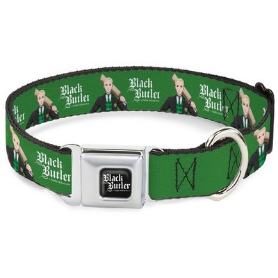 Crunchyroll Pet Collar, Dog Collar Metal Seatbelt Buckle, Black Butl (US IMPORT)