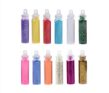 12x Mini Glitter Bottles Set Non-Toxic Fine Glitter for DIY Arts Crafts & Makeup