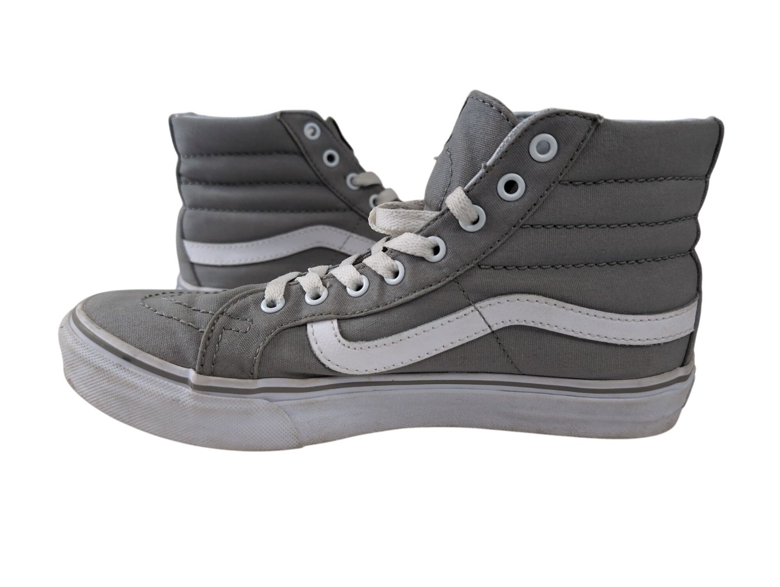 Vans SK8 Hi Sneaker Shoe Women 7.5 Men 6 Gray Old Skool High Top Skater Grunge thumbnail 5