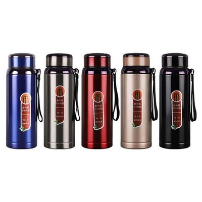 800ML Thermoskanne Trinkflasche Sport Edelstahl Isolierflasche Reise Topf
