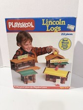 Vintage Lincoln Logs Wood Playskool set
