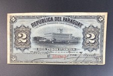 Paraguay 1907 2 Pesos Fuertes  Republica del Paraguay P-117a