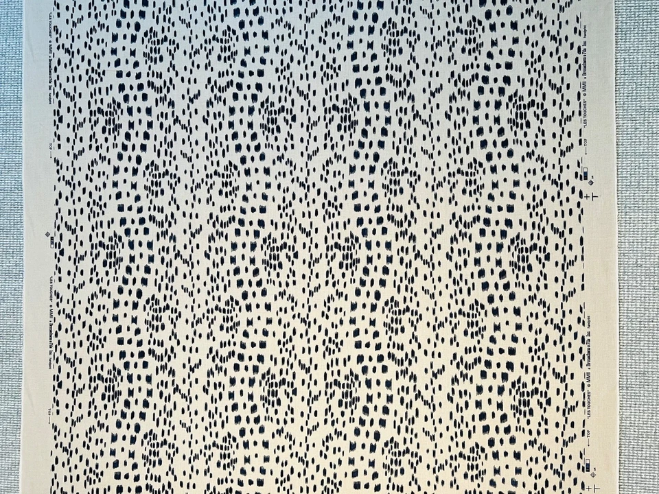 Brunschwig & Fils LES TOUCHES Navy Blue Stripe Spot Drapery Upholstery Fabric - Image 2 of 4