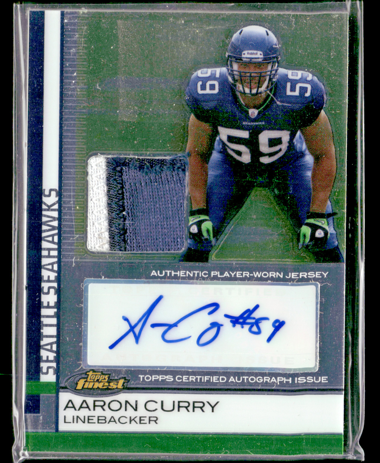Aaron Curry Finest #76 Jersey Autograph